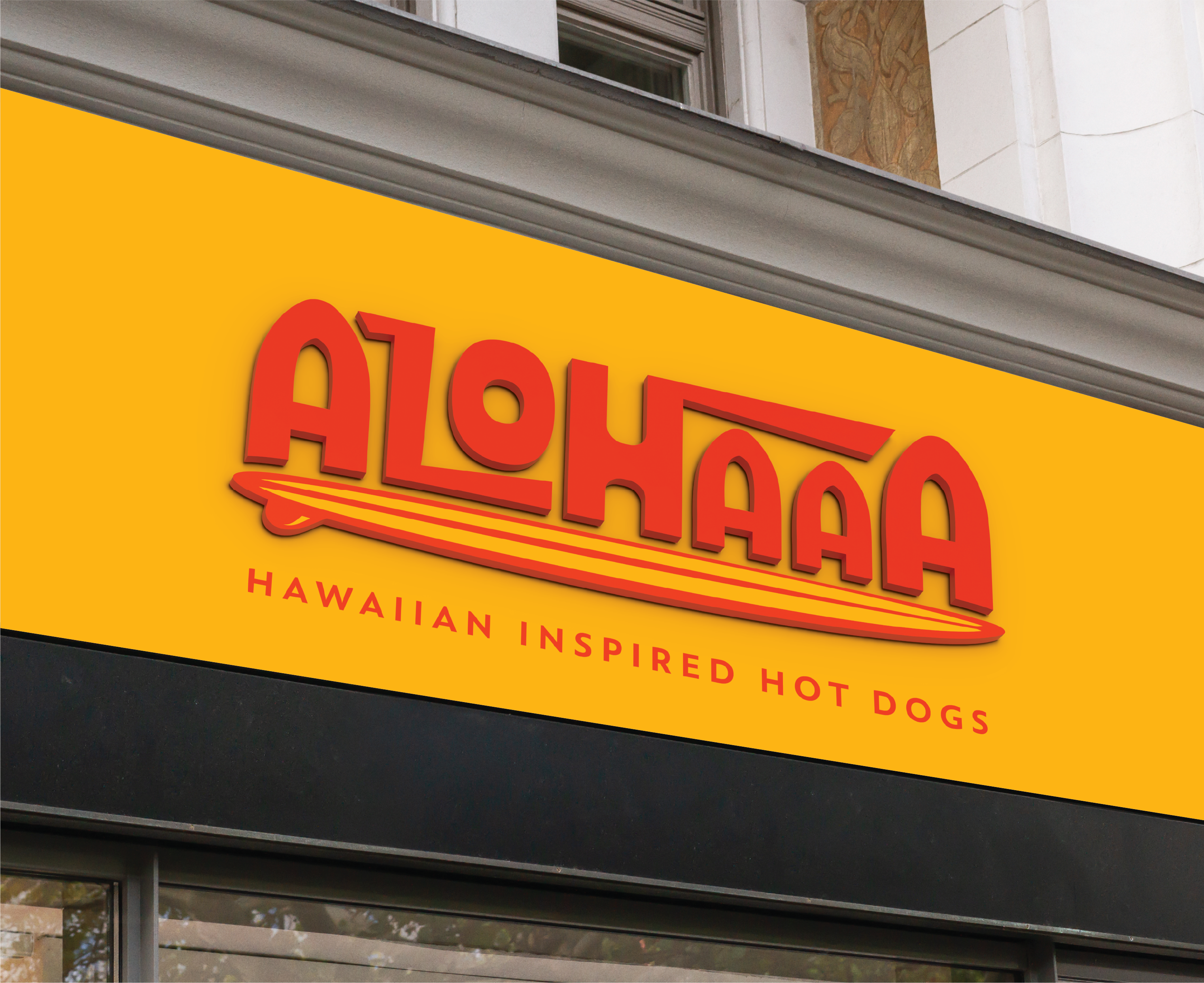 Alohaaa storefront and restaurant brand system