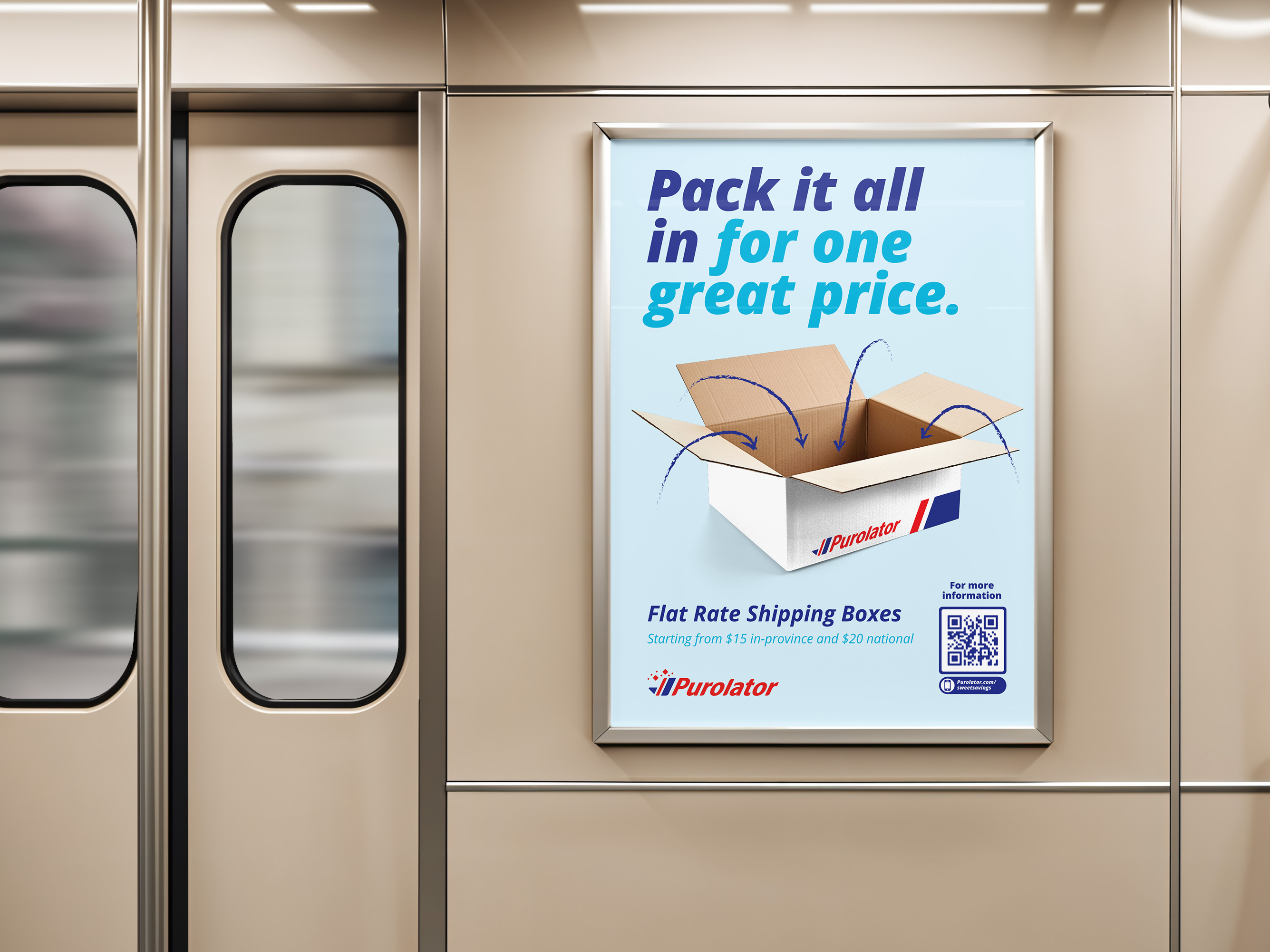 Sweet Savings transit campaign artwork