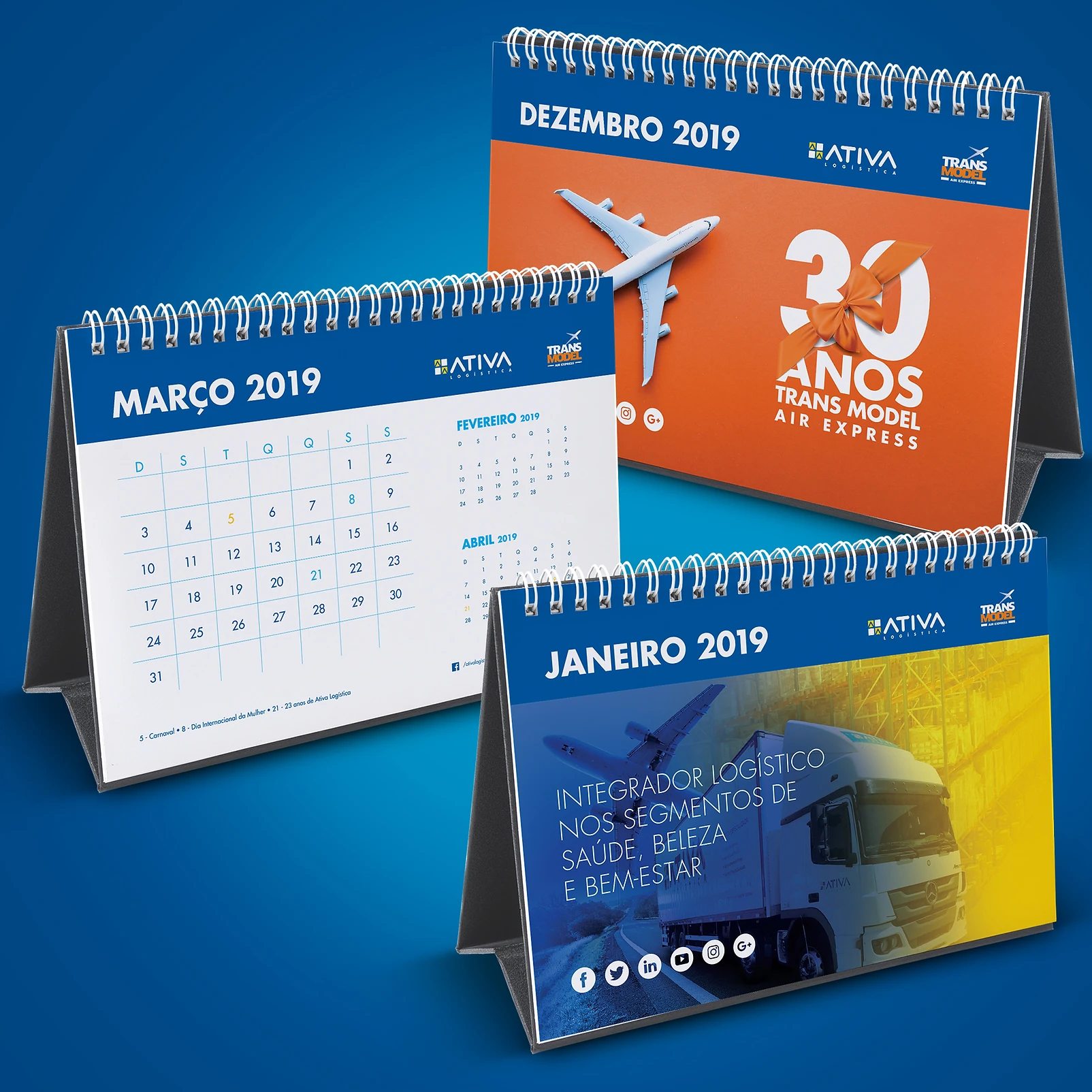 ATIVA 2019 calendar design