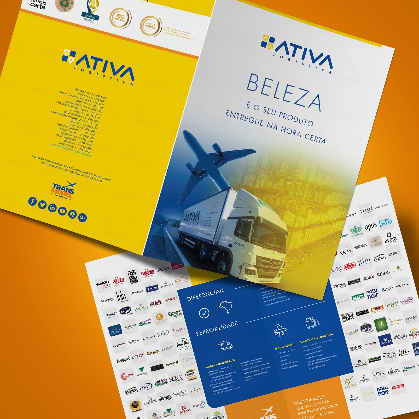 ATIVA cosmetics distribution folder