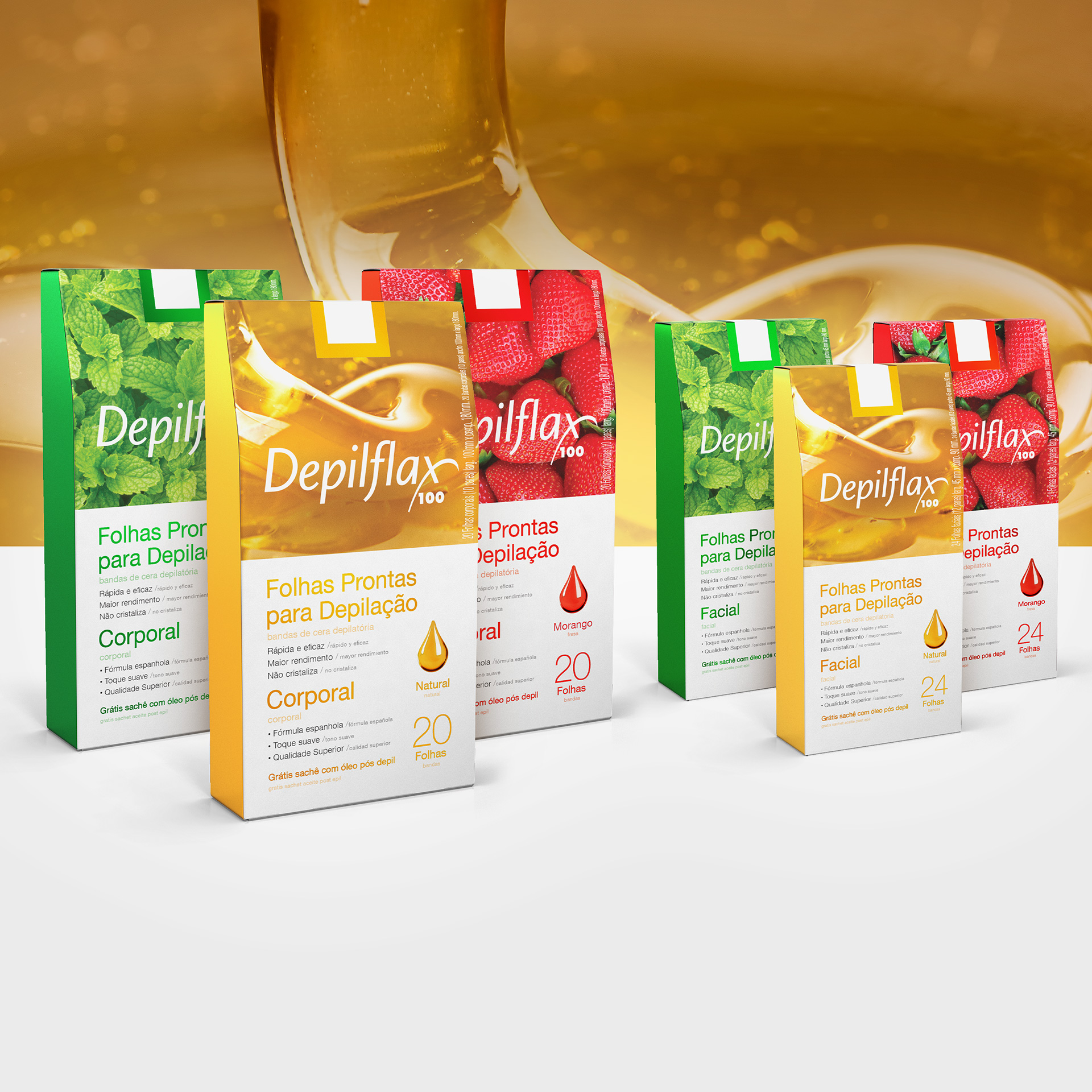 Depilflax ready-to-use wax sheets packaging