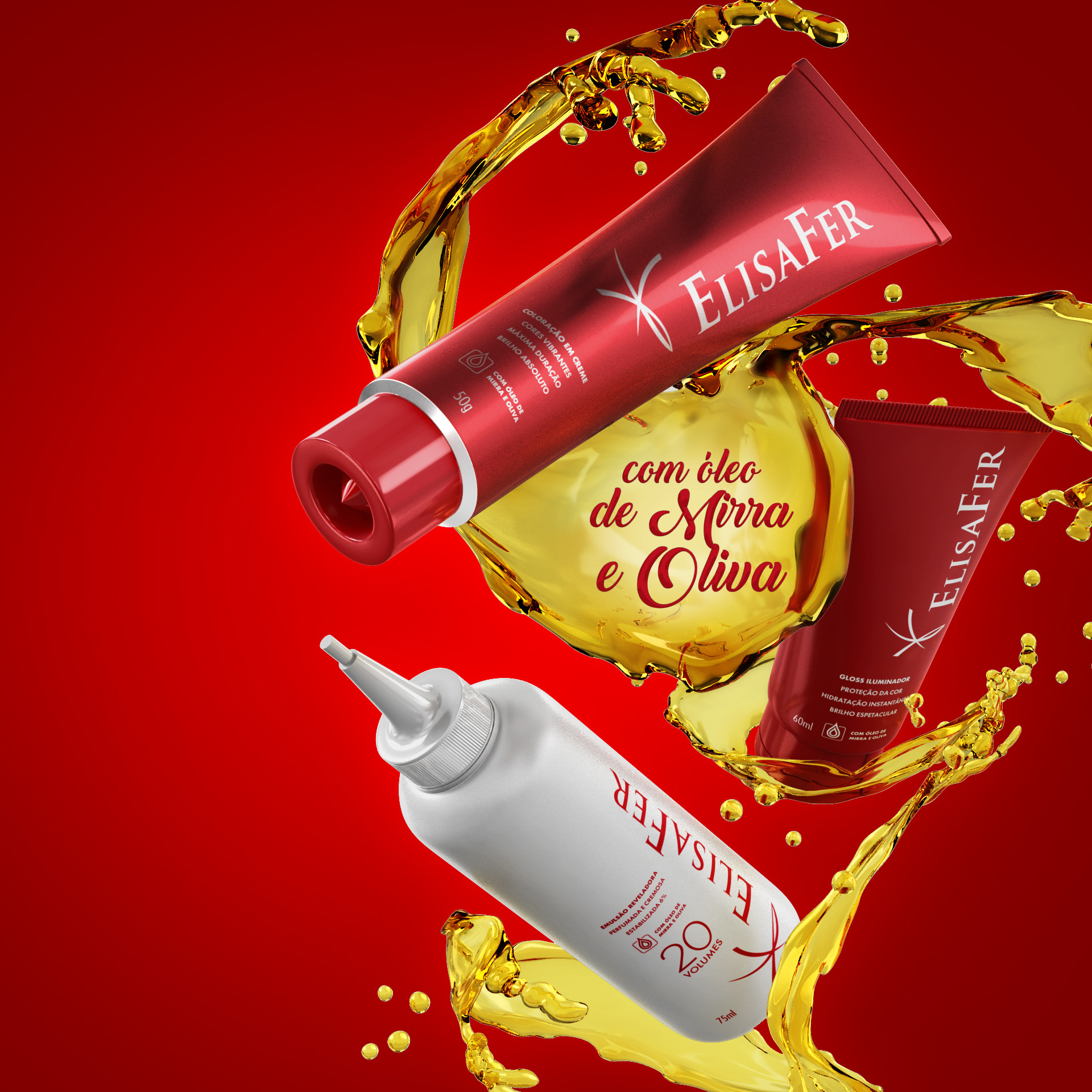 Elisafer Hair Dyeing Kit packaging and advertising design