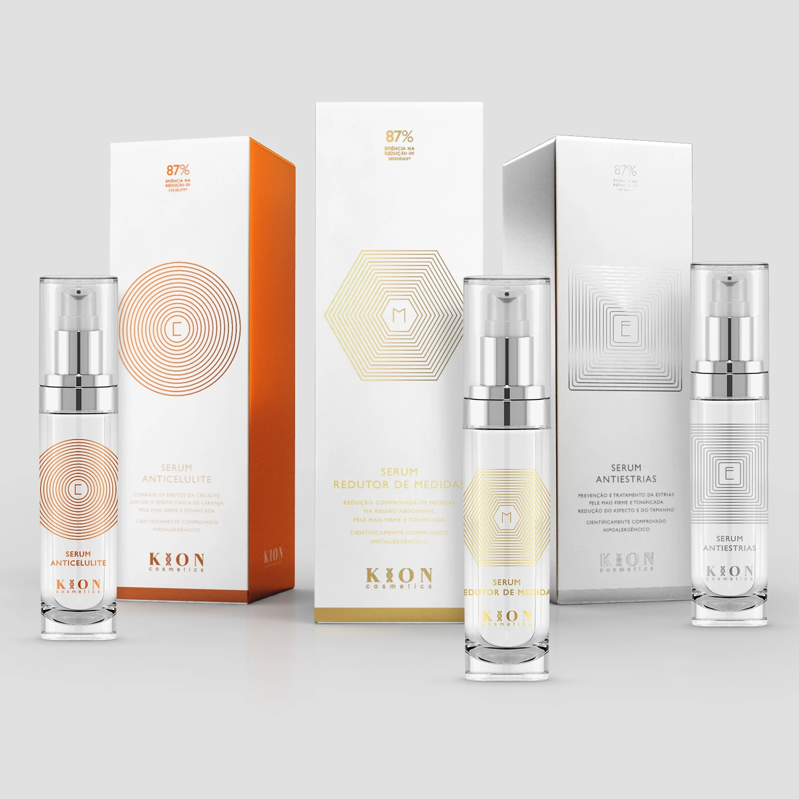 Kion cosmetics serum packaging