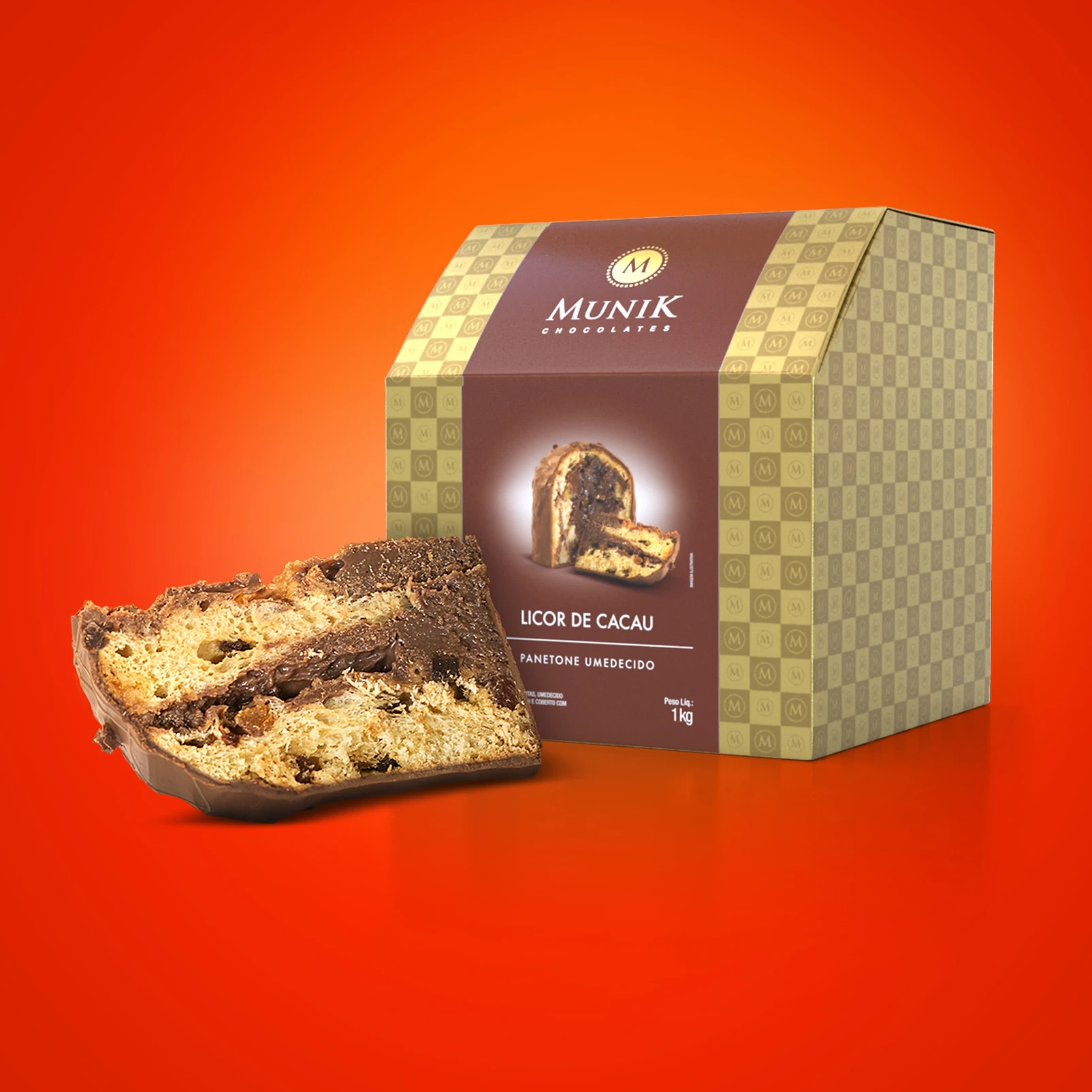 Munik Christmas chocolate fruit cake packaging